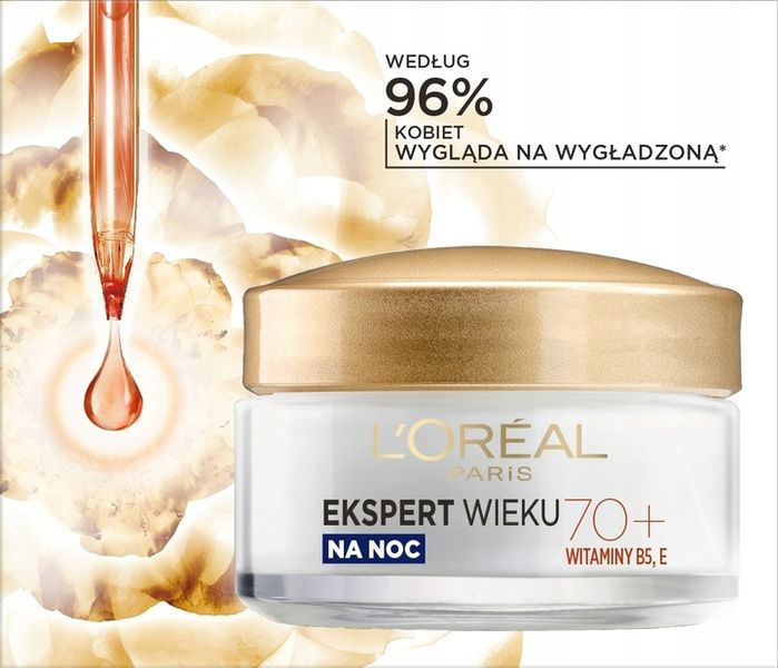 Loreal Ekspert Wieku 70+ Przeciwzmarszczkowy Krem Do Twarzy Na Noc 50ml zdjęcie 3