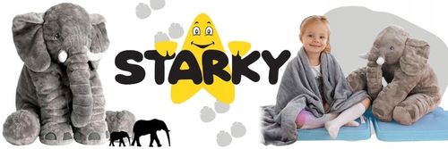 DUŻA PODUSZKA SŁOŃ MASKOTKA PRZYTULANKA PLUSZOWY MIŚ PREZENT DZIECKA JASIEK na Arena.pl