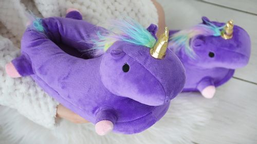 Kapcie fioletowe jednorożec na Arena.pl