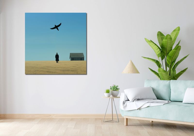 Obraz 100x100cm Samotny i Wolny zdjęcie 2