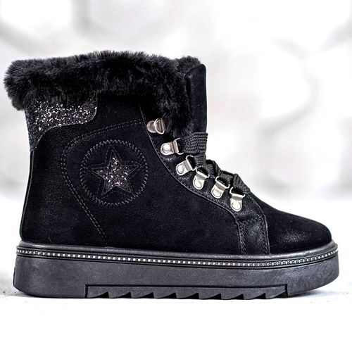 Sznurowane Czarne Botki r.36 na Arena.pl