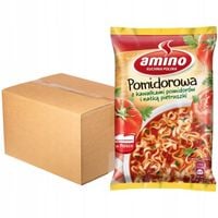 Amino Zupa pomidorowa z kawałkami pomidorów i natką pietruszki 61 g x 22szt