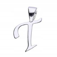 WISIOREK ZAWIESZKA SREBRNA LITERKA T GRAWER