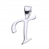 WISIOREK ZAWIESZKA SREBRNA LITERKA T GRAWER