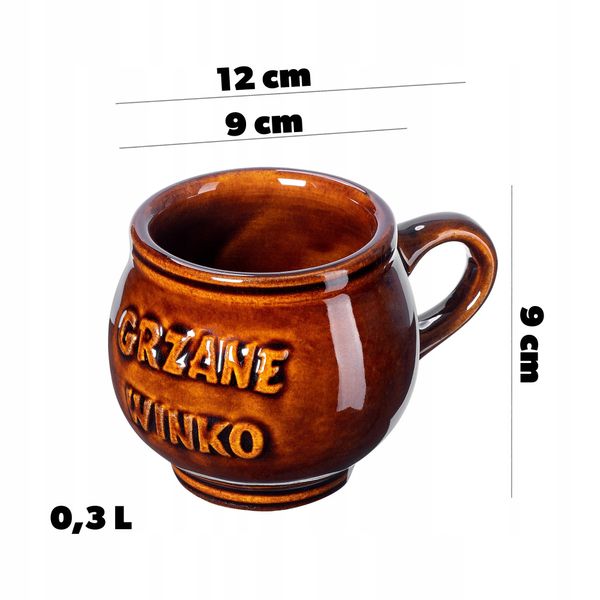 Kadax Kubki do Grzańca Wina z Uchem 300ml Zestaw zdjęcie 3