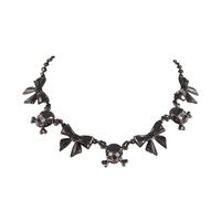 choker z kokardkami i czaszkami aria rockstar collection (c25/nut/11ru)