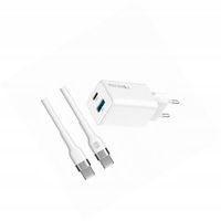 Szybka ładowarka GaN 45W 2 wejścia USB i USB-C z kablem do Sony Xperia 1 VI