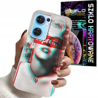 ETUI DO OPPO FIND X5 LITE - Monroe MODNE KOBIECE WZORY + SZKŁO