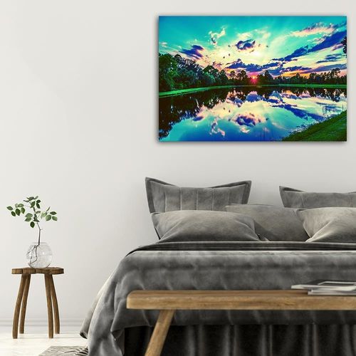Deco Panel, Wschód słońca nad jeziorem 3 60x40 na Arena.pl
