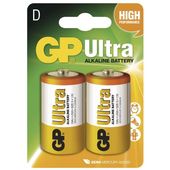 bateria ultra alkaline lr20 d 1.5v 2sz - gp13aueta2