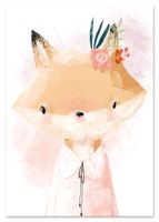 Plakat dla dziecka lisek 70x100 cm