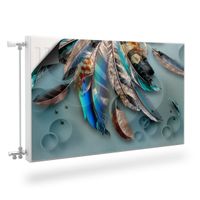 Maskownica MAGNETYCZNA Grzejnika Kolorowe Pióra 120cm x 60cm