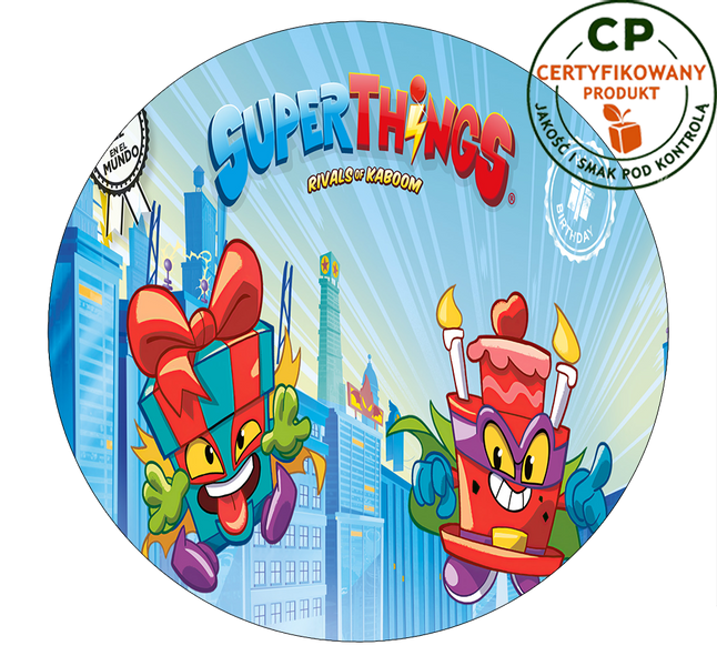 Opłatek na tort Super Things zdjęcie 1