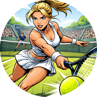 Opłatek na tort Tenis Ziemny Kort Tenisowy Gem Set Mecz 18 30 40 50 60