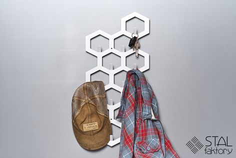 Heksagon #4 | Wieszak na ubrania | Nowoczesny Design STAL FAKTORY 27cm