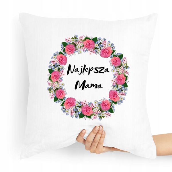 Poduszka Dla Mamy Dzień Mamy Najlepsza Mama Z Nadrukiem Ze Zdjęciem zdjęcie 1