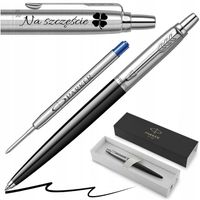 Długopis Parker Stalowy Czarny GRAWER wkład Czarny Egzamin Ósmoklasisty
