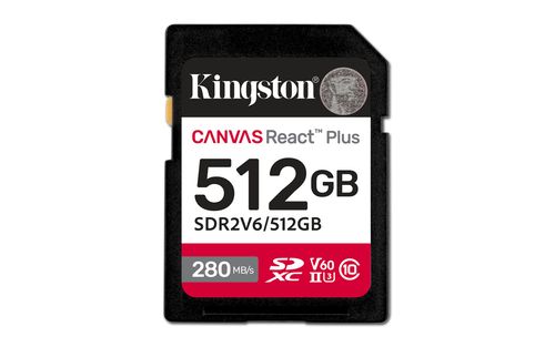 Karta SD Kingston 512GB SDXC Canvas React Plus UHS-II V60 4K na Arena.pl