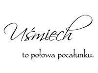 60X40CM UŚMIECH TO POŁOWA POCAŁUNKU OBRAZ DRUK