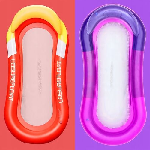 MATERAC DMUCHANY Z SIATKĄ DO PŁYWANIA LEŻAK PLAŻOWY NA BASEN HAMAK WODNY na Arena.pl