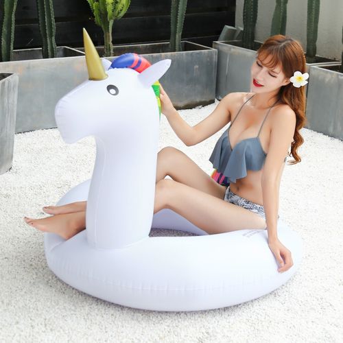 Koło Materac Do Pływania Plażowy Duży Jednorożec 90Cm na Arena.pl