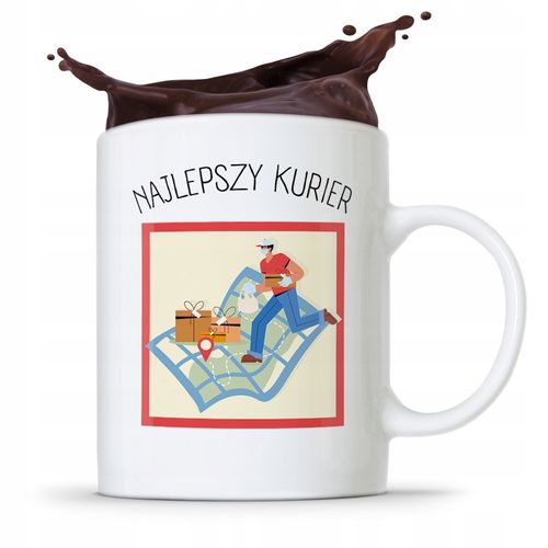 Kubek Prezent Dla Kuriera Najlepszy Kurier Prezent Z Nadrukiem Ze Zdjęciem na Arena.pl