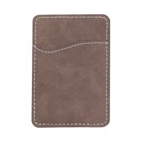 Skórzany uchwyt do karty kredytowej do smartphona do sublimacji - szary