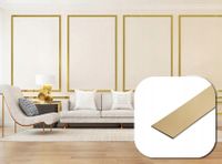 Złota listwa samoprzylepna ścienna metalowa lustro
