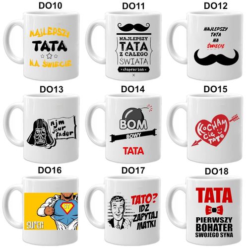 KUBEK Z NADRUKIEM ŚMIESZNY PREZENT DLA TATY URODZINY IMIENINY DZIEŃ OJCA na Arena.pl