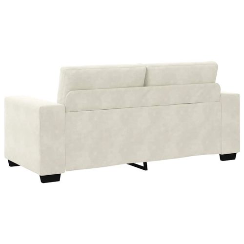 Sofa dwuosobowa, kremowa, 140 cm, aksamit na Arena.pl