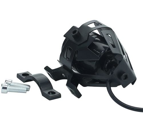 Halogen motocyklowy U7 mini z białym ringiem na Arena.pl