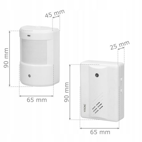 ALARM BEZPRZEWODOWY CZUJNIK RUCHU SYGNALIZATOR WEJŚCIA DO SKLEPU NA BATERIE na Arena.pl