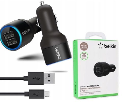 BELKIN ŁADOWARKA SAMOCHODOWA 2XUSB + KABEL TYP C na Arena.pl