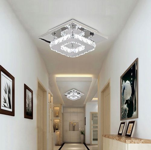 Lampa METEOR I kryształ LED panel plafon Kinkiet kwadrat12W Wobako 6000K na Arena.pl