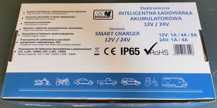 ŁADOWARKA DO AKUMULATORA 12V 24V MW-SC8E MWPower zdjęcie 2