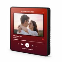 Magnes na Lodówkę z Muzyką i Zdjęciem Prezent dla Pary na Walentynki