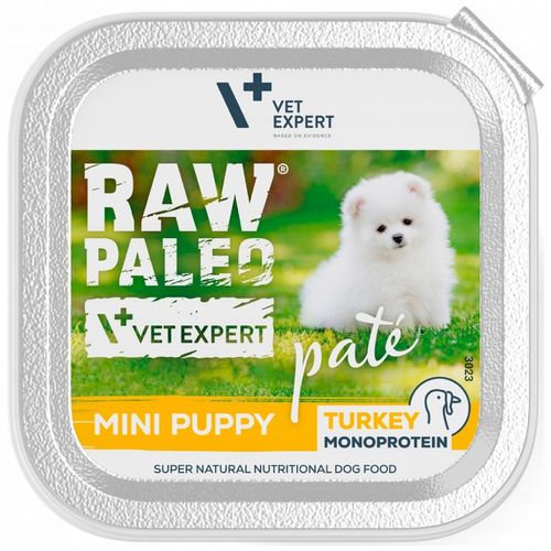 Mokra karma dla szczeniąt małych ras indyk Raw Paleo Pate 12 x 150 g na Arena.pl