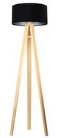 Lampa stojąca HOME 40 czarna/srebrna/sosna