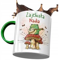 Kubek Zielony Dla Nadii Przyjaciółki Na Prezent Z Nadrukiem Ze Zdjęciem