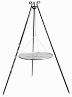 Grill na trójnogu 180 cm, TRIVO, ruszt stal nierdzewna, 50 cm | TYLETEGOTU