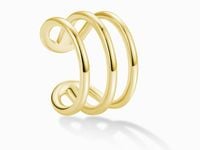 Delikatna pozłacana srebrna nausznica kolczyk na małżowinę ear cuff srebro 925 Z1884EG