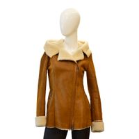 Ciepły Kożuch damski z podwójną kieszenią i kapturem na zamek Bukowski Rozmiar odzieży XL