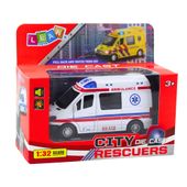 DLA DZIECI KARETKA AMBULANS METALOWY Z NAPĘDEM DZWIEKI