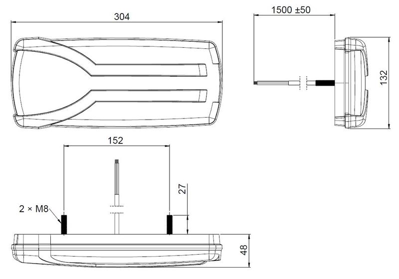 Lampa LED tylna 7 funkcji Carmen LEWA LZD2300 zdjęcie 5