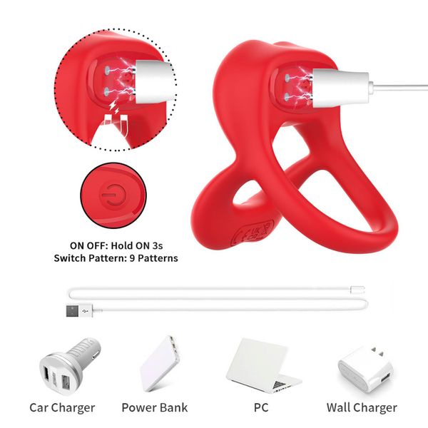 Big Mouth Red 9 Vibration Function zdjęcie 9