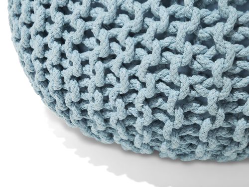Puf 50 x 35 cm jasnoniebieski CONRAD na Arena.pl