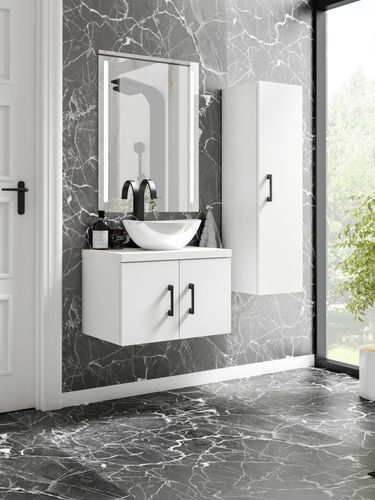 Szafka łazienkowa wisząca MARKUS 60 biała z umywalką Eliza B (W2) na Arena.pl