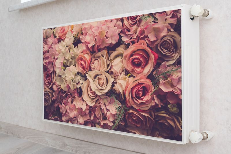 MAGNETYCZNA Maskownica KALORYFERA Kwiaty Róże PEONIE 120cm x 60cm zdjęcie 4