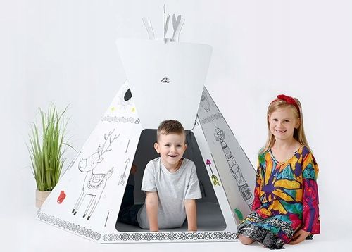 Kartonowy Namiot Tipi do malowania i samodzielnego złożenia Tektorado na Arena.pl