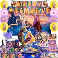 ZESTAW Balony DEKORACJI URODZINOWYCH Roszpunki ZAPLĄTANI DISNEY TOPER BANER
